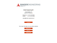 Tablet Screenshot of binder-engineering.nl